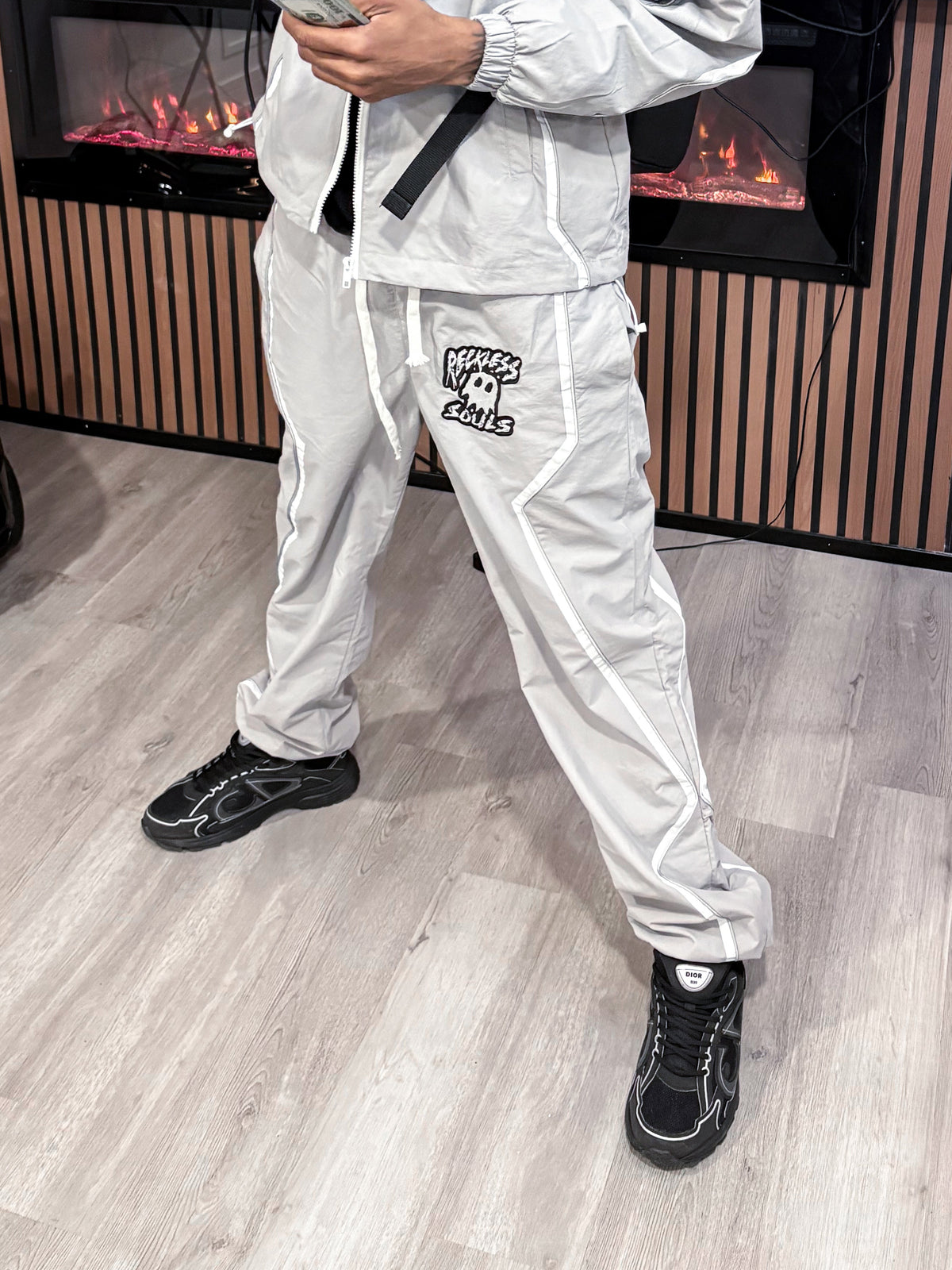 GREY “REFLECTIVE PANTS”