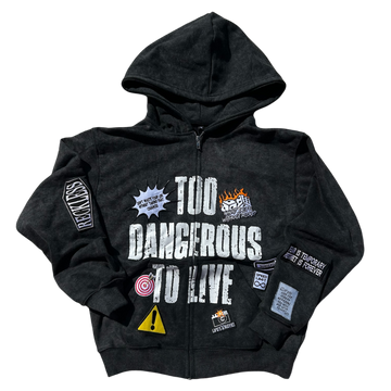 DANGEROUS ZIPUP - CHARCOAL BLACK