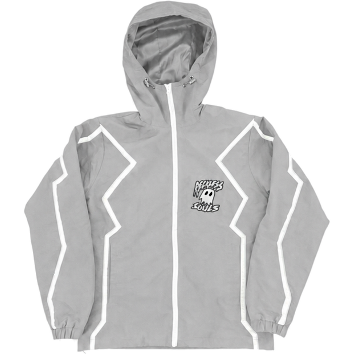 GREY “REFLECTIVE ZIP UP”