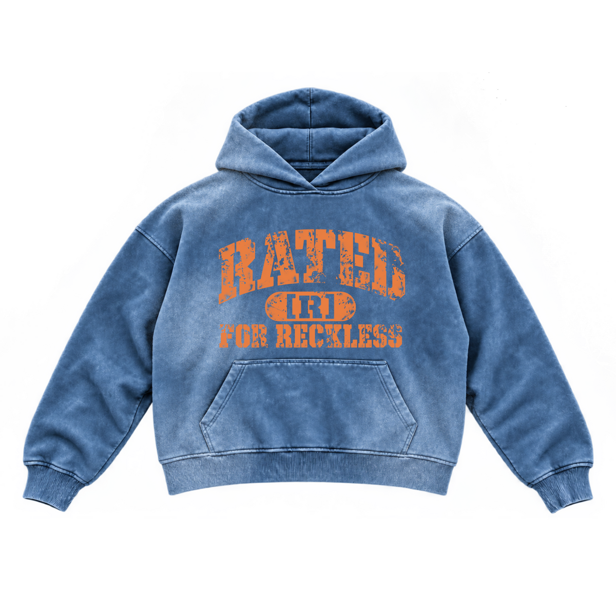 BLUE “RATED R” HOODIE