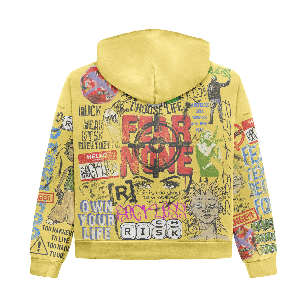 DIRTY YELLOW "FEAR NONE" ZIPUP